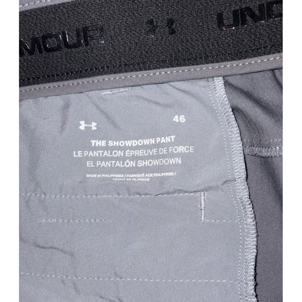 Under Armour Showdown Golf Pants Men's 46x32 Gray Stretch Waistband Performance